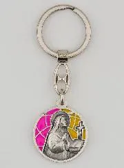 Saint Rita Enamel Keyring