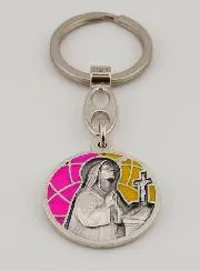 Saint Rita Enamel Keyring