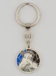Saint Benedict Enamel Keyring