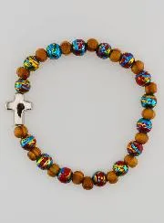 Children’s Bracelet with Cross – Red