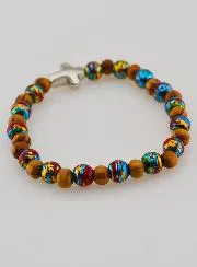 Children’s Bracelet with Cross – Red