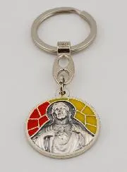Sacred Heart of Jesus Enamel Keyring
