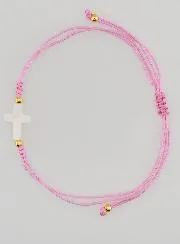 Bracelet with Cross - Pink