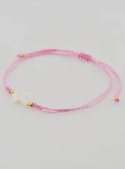 Bracelet with Cross - Pink