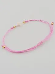 Bracelet with Cross - Pink