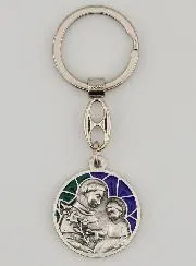 Saint Anthony Enamel Keyring