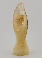Painted Alabaster Statue of the Virgin Mary and Child – 12cm