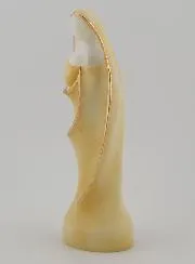 Painted Alabaster Statue of the Virgin Mary and Child – 12cm