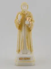 Painted Alabaster Statue of Saint Charbel – 12cm
