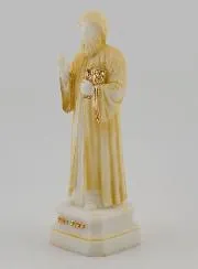 Painted Alabaster Statue of Saint Charbel – 12cm