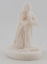 Alabaster Statue of the Holy Curé of Ars – 12cm