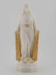 Statue of the Miraculous Virgin with Golden Rays – 17cm