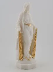 Statue of the Miraculous Virgin with Golden Rays – 17cm