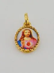 Twisted-Edge Medal 15mm – Sacred Heart of Jesus
