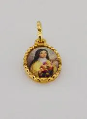 Twisted Edge Medal 15mm – Saint Therese
