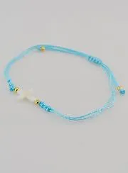 Bracelet with Cross - Blue