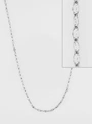 Stainless Steel Sequin Mesh Chain Necklace - 60cm