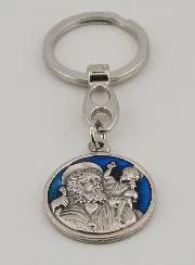 Saint Christopher Enamel Keyring