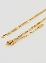 Golden Fancy Cuff Chain - 60cm