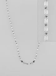 Silvery Sequin Link Chain - 50cm