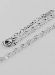 Silvery Sequin Link Chain - 50cm