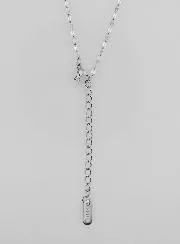 Silvery Sequin Link Chain - 50cm