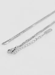 Silvery Fancy Cuff Chain - 60cm