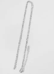 Silvery Fancy Cuff Chain - 60cm