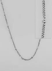 Silvery Ball Curb Link Chain – 50cm