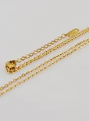 Golden Necklace with Fancy Cable Trace Chain – 60cm