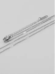 Fancy Silvery Cuff Link Chain - 50cm