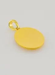 18k Gold-Plated Silver Jesus Medal – 16mm