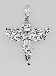 Silver Guardian Angel Pendant