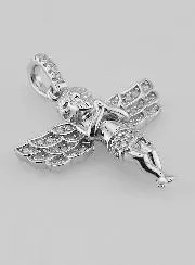 Silver Guardian Angel Pendant