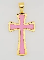 Cross Pendant 4cm - Pink