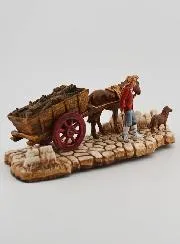 Nativity Figure Woodcutter with Cart – Height 6cm