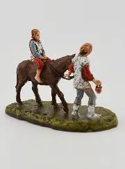 Nativity Figure Mountain Dweller and Child on Horseback – Height 6cm