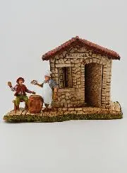 Nativity Figure Tavern with Landlord and Customer