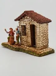 Nativity Figure Tavern with Landlord and Customer