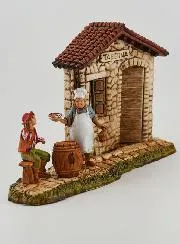 Nativity Figure Tavern with Landlord and Customer