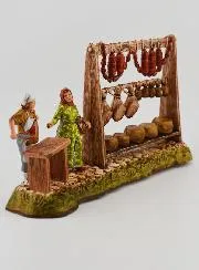 Nativity Figure – Butcher and his Stall – 6cm