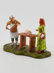 Nativity Figure Butcher and Customer – 6cm
