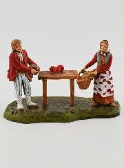 Nativity Figure Greengrocer and Customer - 6cm