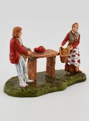 Nativity Figure Greengrocer and Customer - 6cm