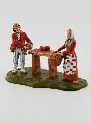Nativity Figure Greengrocer and Customer - 6cm