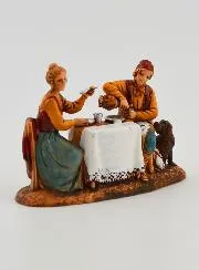 Nativity Figure Couple Seated at a Table – 6cm