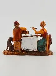 Nativity Figure Couple Seated at a Table – 6cm
