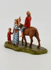 Nativity Figure Man on Horseback with Family – 6 cm