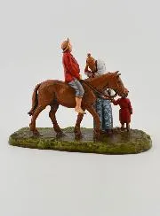 Nativity Figure Man on Horseback with Family – 6 cm