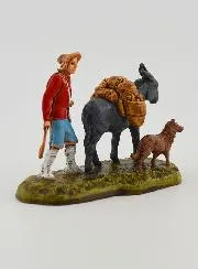 Nativity Figure Man and his Mule – 6 cm